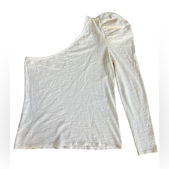 NATION LTD Cotton ONE SHOULDER top in Off white women’s size Medium - Picture 6 of 6